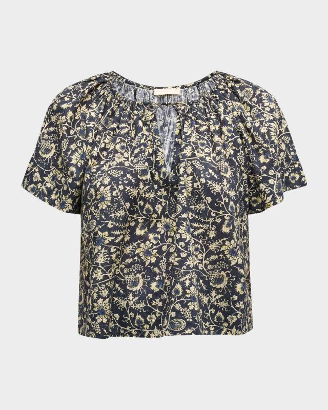 Sena Printed Short-Sleeve Top